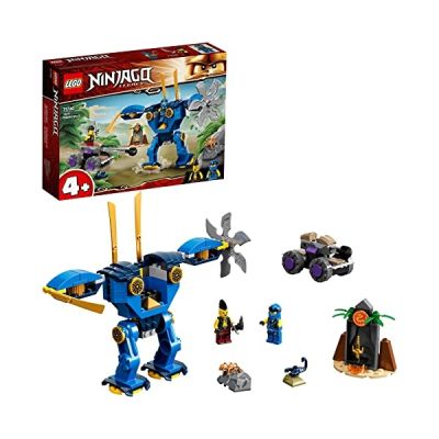 LEGO 71740 NINJAGO Legacy L’électrorobot de Jay Jouet Figurine pour Les Enfants de 4 Ans et +, avec La Voiture Spider & Ninja