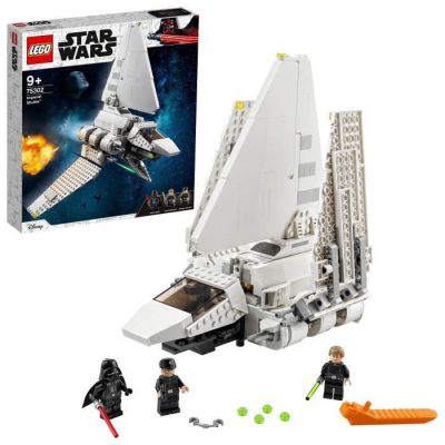 image LEGO 75302 Star Wars La Navette Impériale Jeu de Construction Minifigurines de Luke Skywalker avec son Sabre Laser et Dark Vador