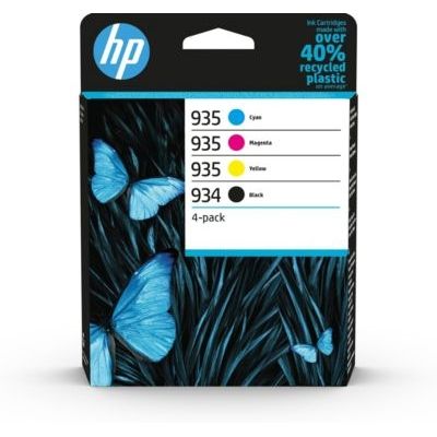 image HP 934 Pack de 4 Cartouches d'encre Noire/ 935 Pack de 4 Cartouches d'encre Cyan/Magenta/Jaune Authentiques