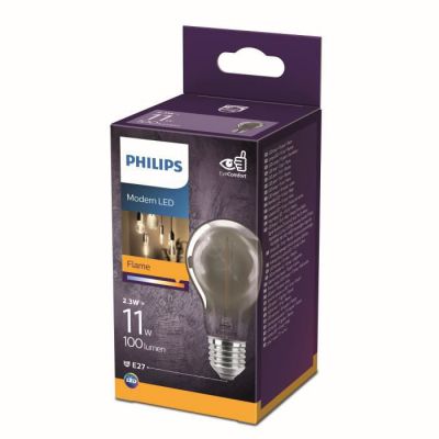 image Philips ampoule LED Standard Modern Filament Mini Smoky E27 11W Blanc Chaud, Verre