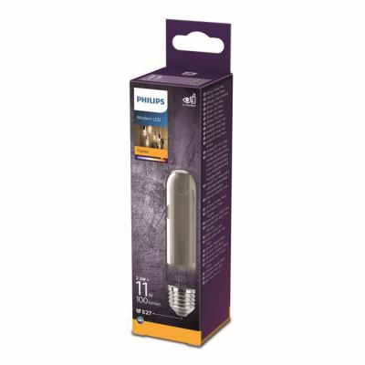 image Philips ampoule LED Stick T32 Modern Filament Mini Smoky E27 11W Blanc Chaud, Verre