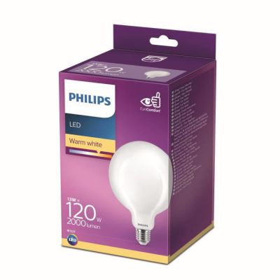 image Philips ampoule LED E27 120W Blanc Chaud Dépolie, Verre