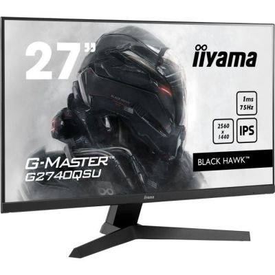 image iiyama G-Master G2740QSU-B1 27 inch IPS LCD,75Hz, 1ms, FreeSync, 2560x1440, 250 CD/m² Brightness, 1 x HDMI, 1 x DisplayPort, 2 x USB, 2 x 2W Speakers