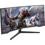 image produit SAMSUNG ODYSSEY G5 34'' Ecran PC Gaming Incurvé 1000R, Dalle VA 34", Résolution UHD ultra-large (3440x1440), 165Hz, 1ms, Noir