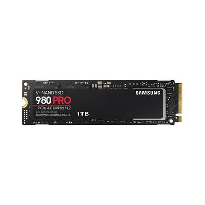 image Samsung 980 PRO M.2 NVMe SSD (MZ-V8P1T0BW), 1 TB, PCIe 4.0, 7,000 MB/s Read, 5,000 MB/s Write, Internal Solid State Drive