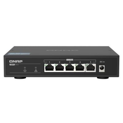 image QNAP QSW-1105-5T, 5 port 2.5Gbps auto negotiation (2.5G/1G/100M), unmanaged switch, Broadcom Chipset Embedded