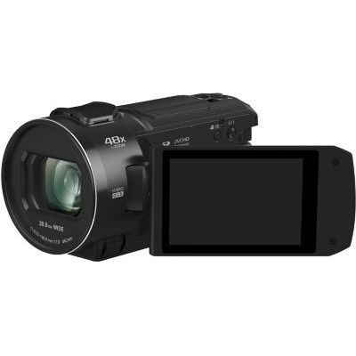 image Panasonic V900 | Caméscope Full HD (Qualité vidéo Full HD 50p, Zoom Optique 24x, Grand Angle 25mm, Ecran tact., Stabilisé, AF 4K, HDR) Noir – Version Française