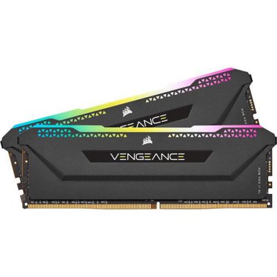 image Corsair Vengeance RGB Pro SL 16 Go (2x8 Go) DDR4 3200 (PC4-25600) C16 1.35V Optimisé pour AMD Ryzen - Noire