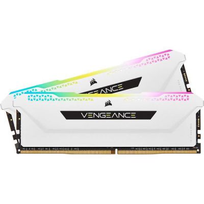 image Corsair Mémoire de bureau Corsair VENGEANCE RGB PRO SL 32 Go (2x16 Go) DDR4 3600 (PC4-28800) C18 1,35 V - Blanche