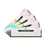 image produit Corsair Vengeance RGB Pro SL 32 Go (4x8 Go) DDR4 3200 (PC4-25600) C16 1.35V - Blanche
