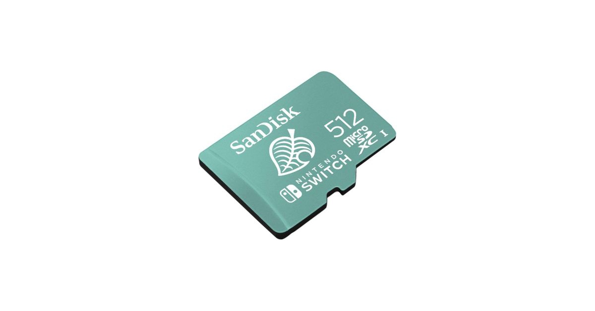 Carte mémoire microSDXC UHS-I SanDisk 512 Go pour Nintendo Switch Vert et  blanc - Carte mémoire micro SD