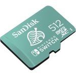 image produit SanDisk 512 Go, microSDXC, USH-I Carte, pour les consoles Nintendo Switch, jusqu'à 100 Mo/s Produit sous licence Nintendo, UHS-I, Class 10, U3 - livrable en France