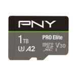 image produit PNY 1TB Pro Elite C10 U3 V30 A2 microSDXC Carte Mémoire Flash