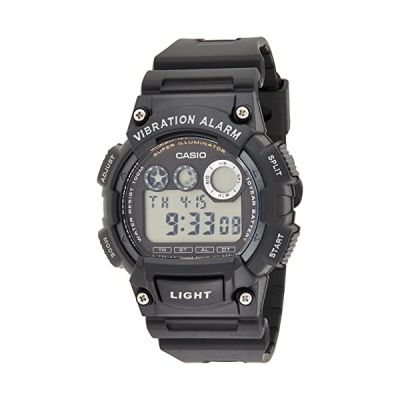Casio Montre Quartz Homme 47.00mm avec Cadran LCD Digitale et Bracelet en Plastic/Resin Strap Noir W-735H-1AVEF
