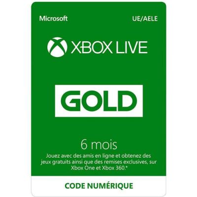 image Abonnement Xbox Live Gold 6 Mois - Code de Téléchargement