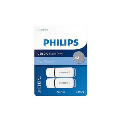 image Philips USB 2.0 32Go / GB Snow Edition Gris 2-Pack