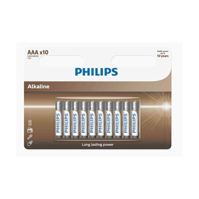 image Piles Philips PACK DE 10 PILES AAA