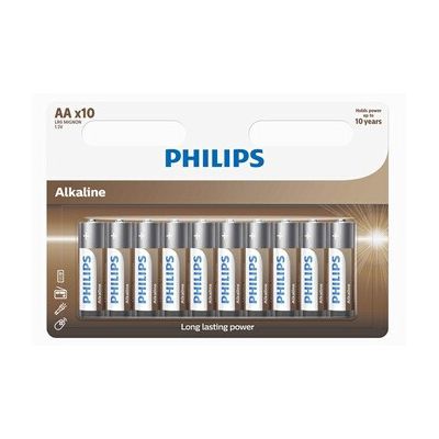 image Piles Philips PACK DE 10 PILES AA