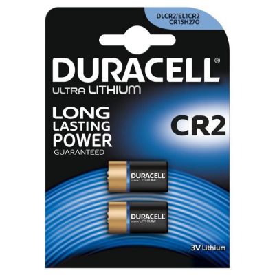 image Duracell CR2 Pile lithium haute puissance 3V, pack de 2 (CR15H270), pour capteurs, verrous sans clé, flashs d'appareil photo et lampes de poche
