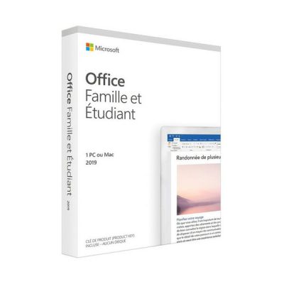 image Microsoft Office Famille et Etudiant 2019