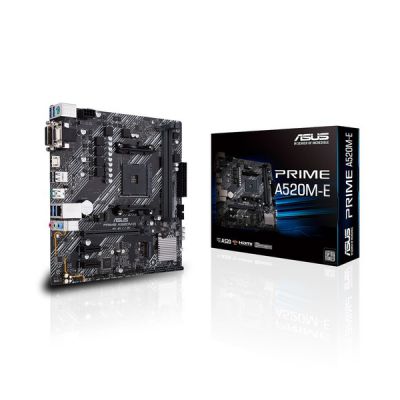 image ASUS PRIME A520M-E Carte mère AMD A520 Ryzen AM4 micro ATX (M.2, 1 Gb Ethernet, HDMI/DVI/D-Sub, SATA 6 Gbps, USB 3.2 Gen 2 Type-A)