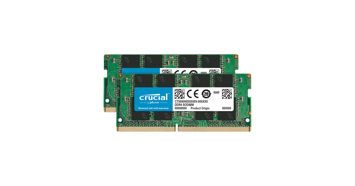 Crucial RAM 16Go Kit (2x8Go) DDR4 3200MHz CL22 (ou 2933MHz ou 2666MHz)  Mémoire Portable CT2K8G4SFRA32A