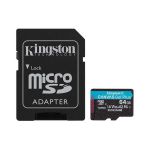 image produit Kingston SDCG3/64GB Carte mémoire microSD ( 64GB microSDXC Canvas Go Plus 170R A2 U3 V30 Avec SD adaptateur ) - livrable en France