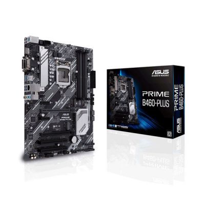 image ASUS PRIME B460-PLUS Carte mère Intel B460 LGA 1200 ATX (2xM.2, DDR4 2933MHz, HDMI, D-sub, DVI, USB 3.2 Gen 1, Intel Optane, SATA 6 Gbps, connecteurs RGB)