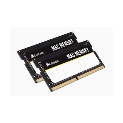 image Corsair Mac Memory SODIMM 64Go (2x32Go) DDR4 2666MHz CL18 Mémoire pour Systèmes Mac, Qualifiée Apple - Noir