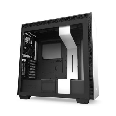 image NZXT H710i - Boîtier PC Gaming Moyenne Tour ATX - Port I/O USB Type-C en Façade - Panneau Latéral à Dégagement Rapide - Montage Vertical du Processeur Graphique ( GPU ) - Noir/Blanc