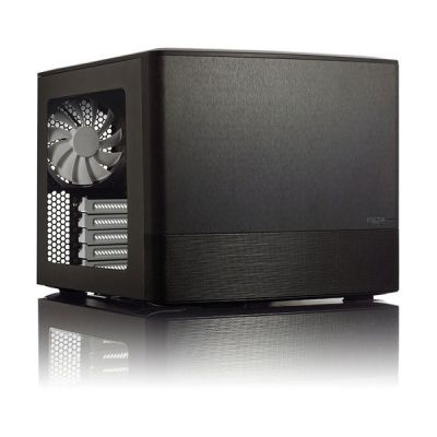 image Fractal Design Node 804 - Black - Compact Computer Case - mATX - High Airflow - Modular interior - 3x Fractal Design Silent R2 120mm Fans Included - Water-cooling ready - USB 3.0 -Window Side Panel