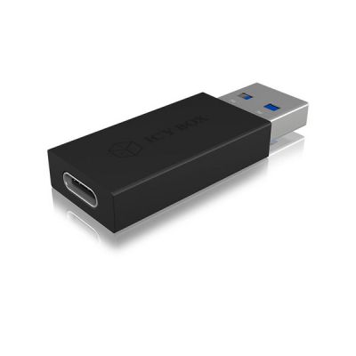 image ICY BOX IB-CB015 Adaptateur USB Type-C (Femelle) à Type-A (mle), USB 3.1 (Gen 2, 10 Gbit/s), Noir