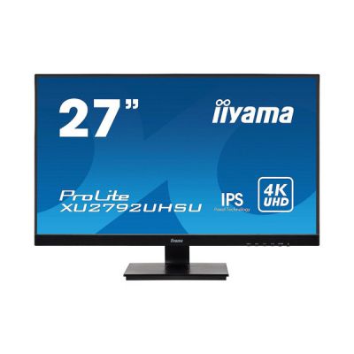 image Ecran iiyama 27" ProLite XU2792USHU-B1 IPS Slim, 4K 60Hz, DVI/HD/DP/USB-HUB (2x3.0), 4ms , Flicker free, blue light, speakers
