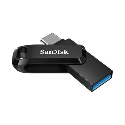 image SanDisk 256 Go Ultra Dual Drive Go, USB Type-C Clé USB, des vitesses allant jusqu'à 400 Mo/s, avec connecteurs USB Type-C et USB Type-A réversibles, pour smartphones, tablettes, Mac et PC, Noire