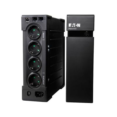 image Eaton Onduleur Ellipse ECO 800 USB FR - Off-line UPS - EL800USBFR - Puissance 800VA (4 prises FR, Parasurtenseur, Batterie) - UPS avec Interface USB (câble inclus) - Noir