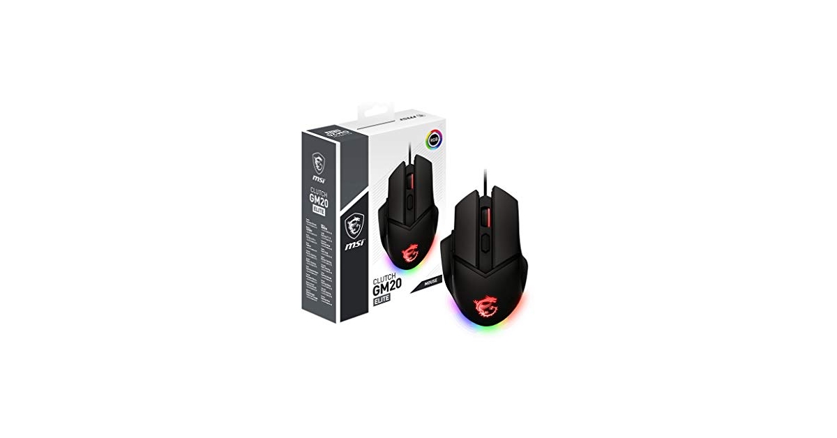 Comparer les prix MSI CLUTCH GM20 ELITE Souris Gaming Capteur