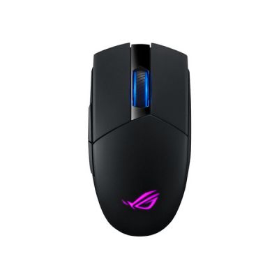 image ASUS ROG Strix Impact II Wireless Gaming Mouse, 16,000 DPI, 5 Programmable Buttons, Aura Sync RGB Lighting, 2.4 GHz, Long Battery Life, Lightweight, Ergonomic, PTFE Mouse Feet, Black