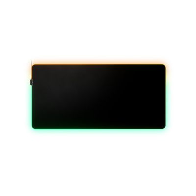 image SteelSeries QcK Prism 3XL - Tapis de souris de jeu en tissu - Éclairage RVB 2 zones - Éclairage événementiel en temps réel - Optimisé pour les capteurs de jeu - Taille 3XL (1220mm x 590mm x 2mm)