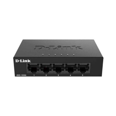 image D-Link DGS-105GL/E commutateur réseau Non-géré Gigabit Ethernet (10/100/1000) Noir