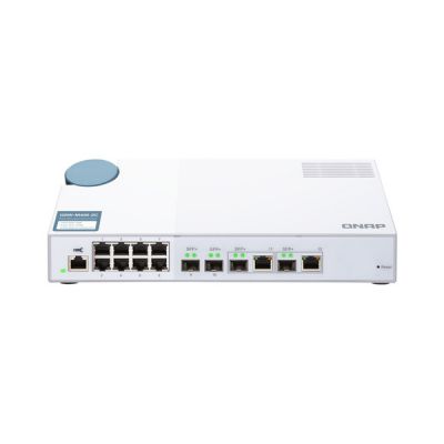 image QNAP QSW-M408-2C QSW-M408-2C, 8 Port 1Gbps, 2 Port 10G SFP+/ NBASE-T Combo, 2 Port 10G SFP+, Web Management Switch