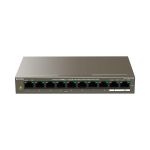 image produit Tenda PoE Switch 10 Ports, Switch PoE 102W 10/100 Mbps, Plug et Play, Format Bureau, Boîtier Métal, Idéal pour les Projets de Surveillance IP (TEF1110P-8-102W)