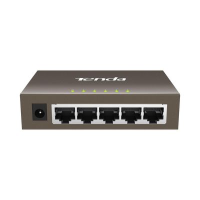 image Tenda TEF1005D Switch Ethernet 5 Ports, Switch Rj45 10/100Mbps, Auto-négociation, Auto MDI/MDX, Plug and Play, Métal Switch Réseau de Bureau pour la Maison et le Bureau