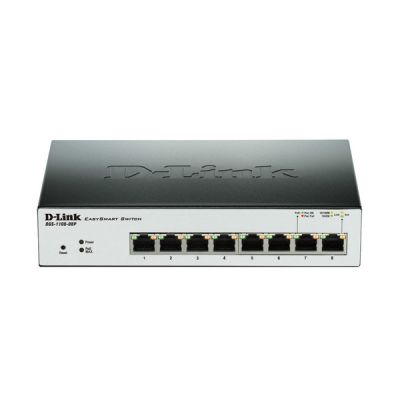 image D-Link DGS-1100-08P Switch Web Manageable 8 Ports Gigabit POE 10/100/1000mbps - Idéal pour Entreprise Administration et Réseaux Gérés