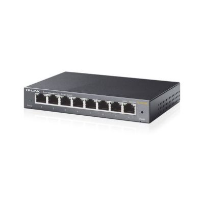 image TP-Link TL-SG108E Switch Ethernet 8 Ports Gigabit Hub RJ45, Switch Manageable, Idéal partage de connexion et mise en réseau pour les petites entreprises et les bureaux domestiques