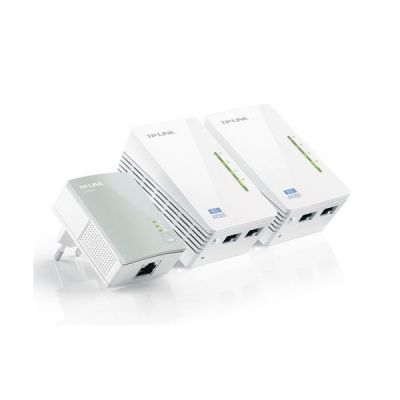 image TP-Link TL-WPA4220T KIT - CPL 600 Mbps avec 2 Ports Ethernet, 1 CPL Filaire + 2 CPL WiFi + TL-WPA4220 CPL 600 Mbps WiFi 300 Mbps, 2 Ports Fast Ethernet