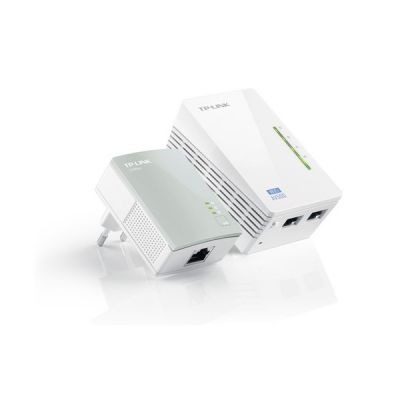 image TP-Link Kit CPL WiFi TL-WPA4220 (WLAN 300 Mbit/s, CPL AV600, clone Wifi, 3 ports LAN, Plug and Play, compatible avec tous les adaptateurs CPL, idéal pour le streaming) Blanc