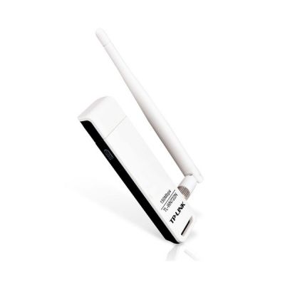 image TP-Link Adaptateur USB Wi-Fi à Gain Elevé 150 Mbps TL-WN722N, Antenne Détachable 4dBi Noir/Blanc, compatible avec Win 10/8.1/8/7/XP, Mac OS X