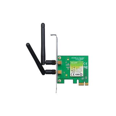 image TP-Link Carte WiFi PC Adaptateur PCI Express (PCIe) N 300 Mbps avec Equerre Low Profile, Windows 11/10/8.1/8/7 & Linux, Noir, TL-WN881ND