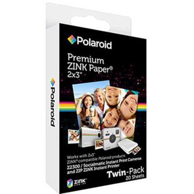 image Polaroid Premium Papier Zink (Paquet de 20 Feuilles) Compatible avec les appareils photo Polaroid Snap, Mint, Z2300 et Polaroid Imprimante instantanée Zip et Mint 5 x 7,6 cm.