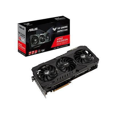 image ASUS TUF Gaming AMD Radeon RX 6700 XT OC Edition carte grphique (RDNA 2, PCIe 4.0, 12GB GDDR6, HDMI 2.1, DisplayPort 1.4a, Double roulement à billes, protection en aluminium avec structure renforcée)